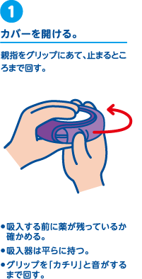 1.カバーを開ける。