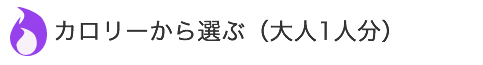 カロリーから選ぶ（大人一人分）