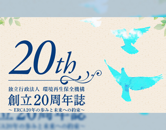 創立20周年記念誌の表紙デザインです。空色の鳥が飛んでおり、未来への約束を表現しています。