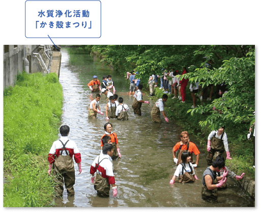 水質浄化活動「かき殻まつり」