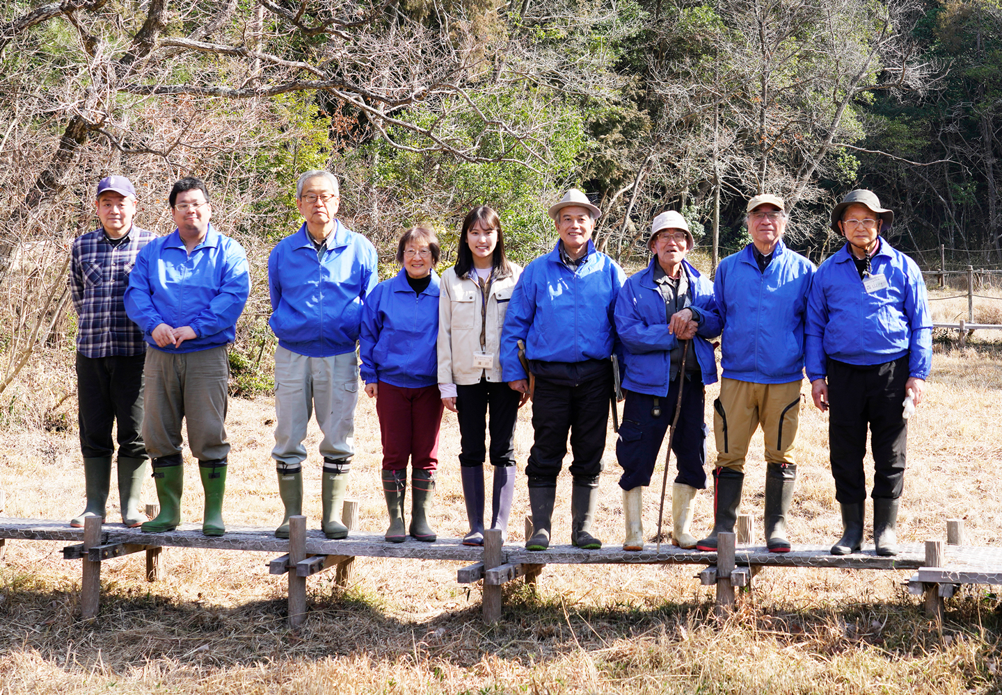 小呂湿地で保全活動をしている協議会のみなさん