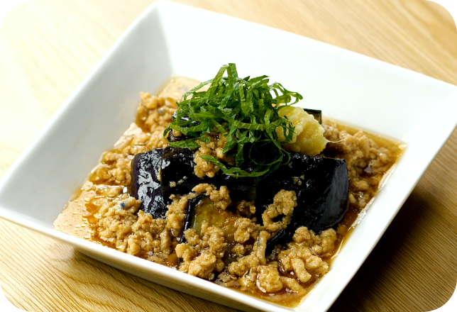 鶏ひき肉と茄子のオランダ煮