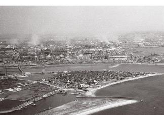 航空写真　磯津上空　1971年8月11日