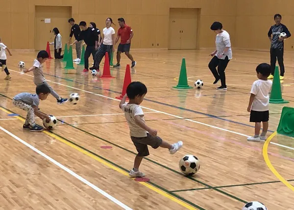 おやこサッカー教室の様子