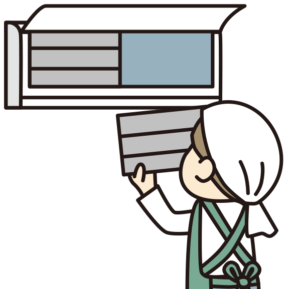 フィルター交換のイラスト