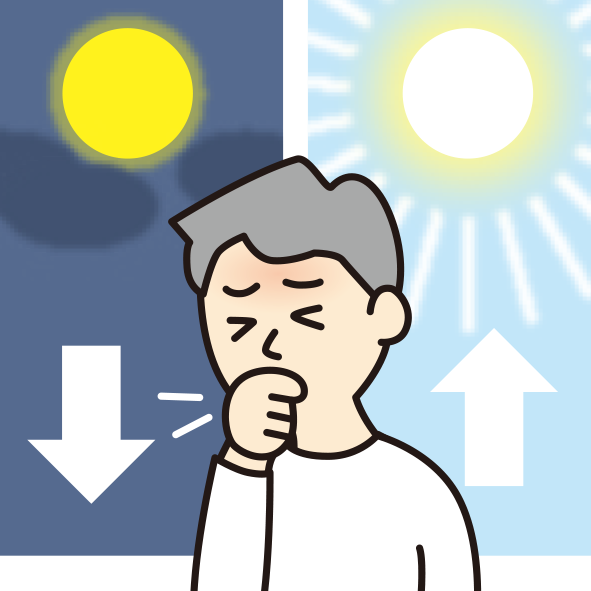 急な気温変化のイラスト